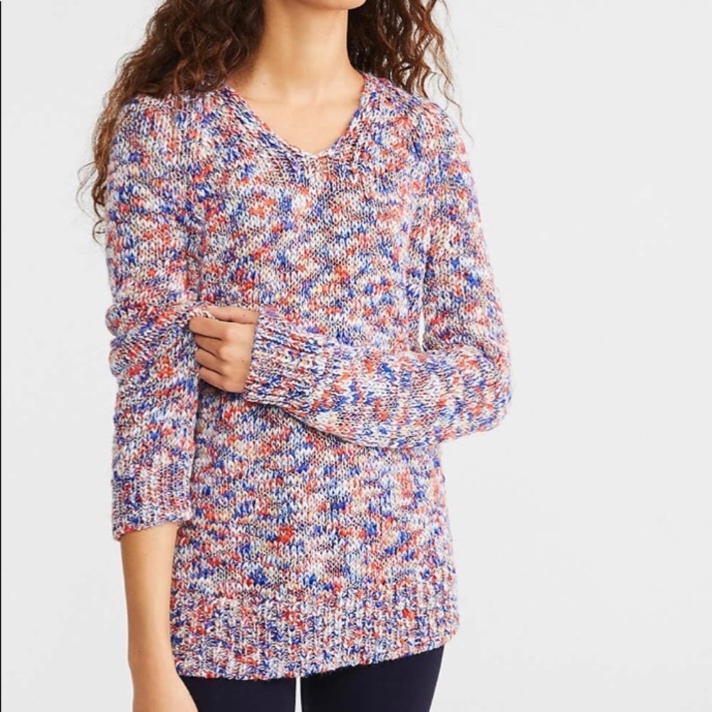Lou & Grey Marled v-neck sweater size M